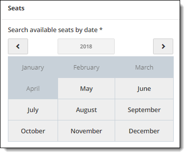 Select a month and year.